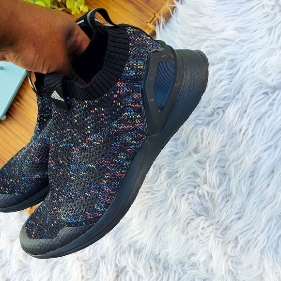 Adidas | Rapidarun Unisex  Black Slip-on with Multicolored Speckles - Picture 2 of 12